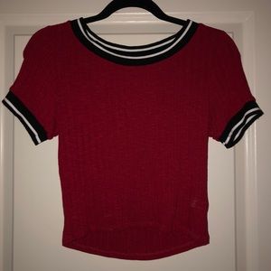 Red crop top